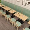 定制奶茶店半圆卡座沙发咖啡厅实木靠墙西餐简约双人餐饮桌椅组合