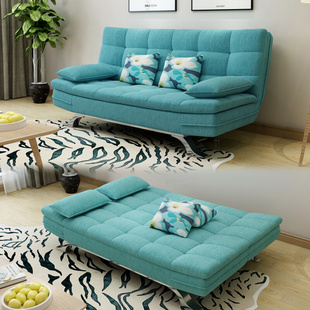 沙发床可折叠双人1.5客厅单人，乳胶多功能小户型布艺拆洗两用1.8米