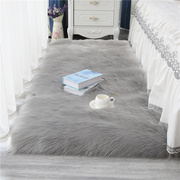 ins北欧风长毛绒地毯卧室床边简约地垫羊毛橱窗装饰垫坐垫可定制