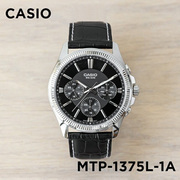 卡西欧手表男CASIO MTP-1375L-1A 三眼防水时尚优雅商务钢带手表