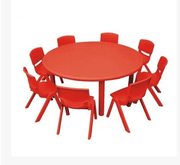 环保塑料圆桌幼儿桌椅 圆形桌学生课桌椅儿童桌桌椅 塑料圆桌