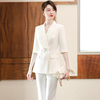 白色西装外套女春秋季大学生职业西服上衣韩版工作正装套装小个子