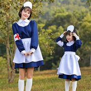 护士装cosplay职业游戏，成人儿童角色扮演衣服，侍应服小女仆连衣裙