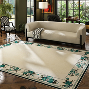 2024奶油风客厅地毯高端美式复古沙发地垫防水免打理茶几垫子