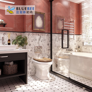 日式卫生间瓷砖小花砖 复古艺术砖浴室墙砖厨房卫生间地砖300X600