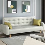 小户型沙发床皮革简易客厅可折叠沙发仿皮pu三人出租房两用沙发床