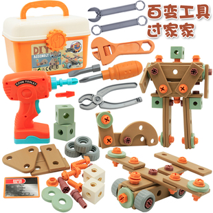 儿童动手拧螺丝螺母钉组装拆卸拼装工具箱电钻，套装宝宝益智力玩具