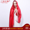 上海故事红色斗篷真丝围巾女2024夏季苏州丝绸，丝巾送妈妈披肩