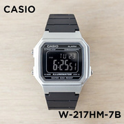 卡西欧手表CASIO W-217HM-7B潮流户外运动电子表复古防水小方表