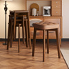 家用实木高凳子客厅可叠放木头椅子餐厅备用方凳商用餐桌加厚板凳
