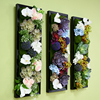 仿真多肉植物花组合相框 墙饰壁饰墙上装饰品客厅绿植背景墙壁挂