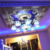 地中海蓝色客厅多头吊灯北欧美式复古铁艺酒吧餐厅卧室LED灯具