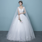 主婚纱礼服2023冬季法式森系小个子气质，大码新娘简约出门纱轻