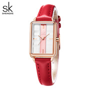 时尚女表K0147士石英手表创意方形轻薄胜刻SHENGKE米兰网带金属