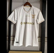 23-24拉齐奥白色纪念版球衣单件短袖上衣球迷版足球服T恤衫训练服