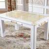 欧式白色黄玉大理石餐桌椅组合 长方形实木餐桌一桌4椅6椅