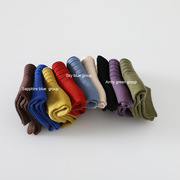 三双套装韩版秋季双针纯色复古彩色基础，款男女儿童短袜袜子