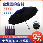 雨伞定制印logo三折叠两用男女全自动广告伞订制印字图案
