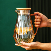 轻奢玻璃冷水壶凉水壶，家用耐高温防爆大容量凉开水杯扎壶北欧创意