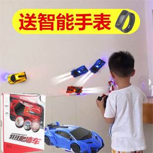 。檐走壁吸力充电摇控车会的爬墙车儿童玩具在墙上跑的玩具车飞遥