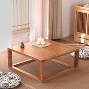 实木茶几新中式茶桌榻榻米飘窗炕桌，小矮桌日式方桌，老榆木桌子阳台