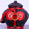 普洱生茶雕茶罐摆件七彩云南民族，茶叶碎沫压制工艺品储茶罐茶