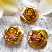 黄铜玫瑰花 手工DIY饰品花朵配件 古典装头饰发簪子步摇金属材料