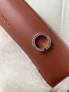 MINICYBER不规则凹面锆石925银开口可调节个性时尚简约戒指银饰