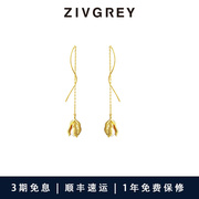 zivgrey郁金香耳线天然淡水珍珠，s925纯银流苏，耳环小众轻奢高级感