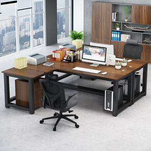 职员办公桌四六人，位转角电脑桌椅组合简约现代屏风工位办公室桌子