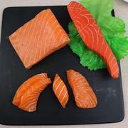 仿真寿司模型仿真三文鱼料理日料仿真三文鱼肉片四连片食物模型