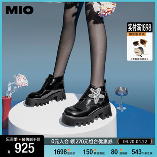 海陆同款MIO米奥冬款靴子松糕底小短靴海星钻饰加绒及踝靴女靴