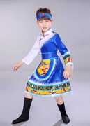 六一儿童藏族演出服装演出服水袖少儿少数民族舞台表演服饰男