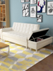 日式皮艺沙发床多功能可储物折叠沙发床小户型客厅卧室书房小沙发