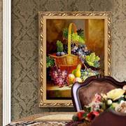 餐厅装饰画油画饭厅竖版过道单幅欧式客厅，挂画玄关壁画葡萄水果画