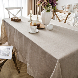 法式浪漫荷叶边棉麻布艺茶几盖巾文艺复古桌布餐桌台布家用长桌垫