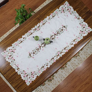 中式欧式布艺绣花长方桌布，茶几巾桌垫镂空盖巾餐垫餐桌桌布桌旗
