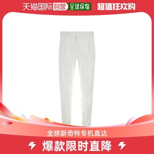香港直邮pt男士，白色弹力棉质裤子