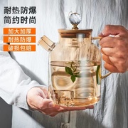 透明玻璃冷水壶凉水壶家用水壶耐高温防爆凉茶壶套装花茶壶