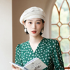 贝雷帽夏季女日系时尚画家帽薄款针织镂空蓓蕾帽春夏透气帽子