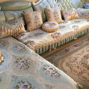 欧式沙发垫套罩轻奢风高端防滑布艺，四季通用真皮沙发专用坐垫