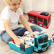 校园巴士方向盘，益智早教多功能变形儿童惯性，警车公交玩具车