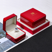 高级钢琴漆首饰盒红色八角钻石彩宝翡翠盒大牌戒指项链手镯盒定制