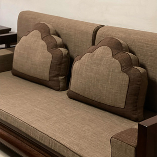 中式亚麻罗汉床垫子套棉麻，中国风实木，椅垫红木沙发垫套新中式靠背