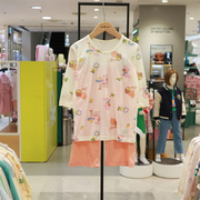 organic有机棉女童纯棉家居服套装韩国2024年夏季中大童睡衣