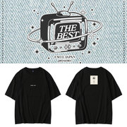 EXO2023日巡演唱会THE BEST周边同款短袖T恤宽松落肩印花打歌衣服