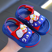 夏季儿童凉鞋，2024男童室内外防滑时尚卡通，宝宝奥特曼沙滩鞋