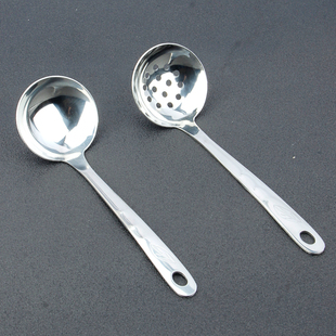 短柄火锅汤勺漏勺 不锈钢大勺子家用厨房盛汤勺加厚商用调料勺