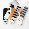 猫部杂货 日系可爱软妹猫咪猫爪珊瑚绒中筒袜 小猫肉球保暖地板袜