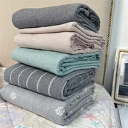秋冬磨毛拉绒加厚床单枕套三件套简约全棉保暖床上用品